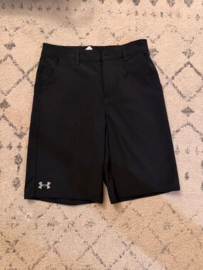 Under Armour Black Performance Shorts with Logo Tag